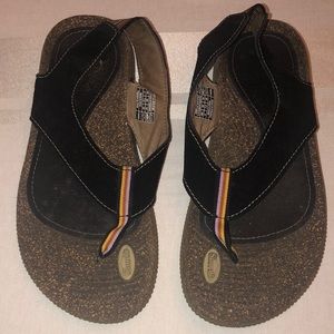 Ladies Black Suede Sandals